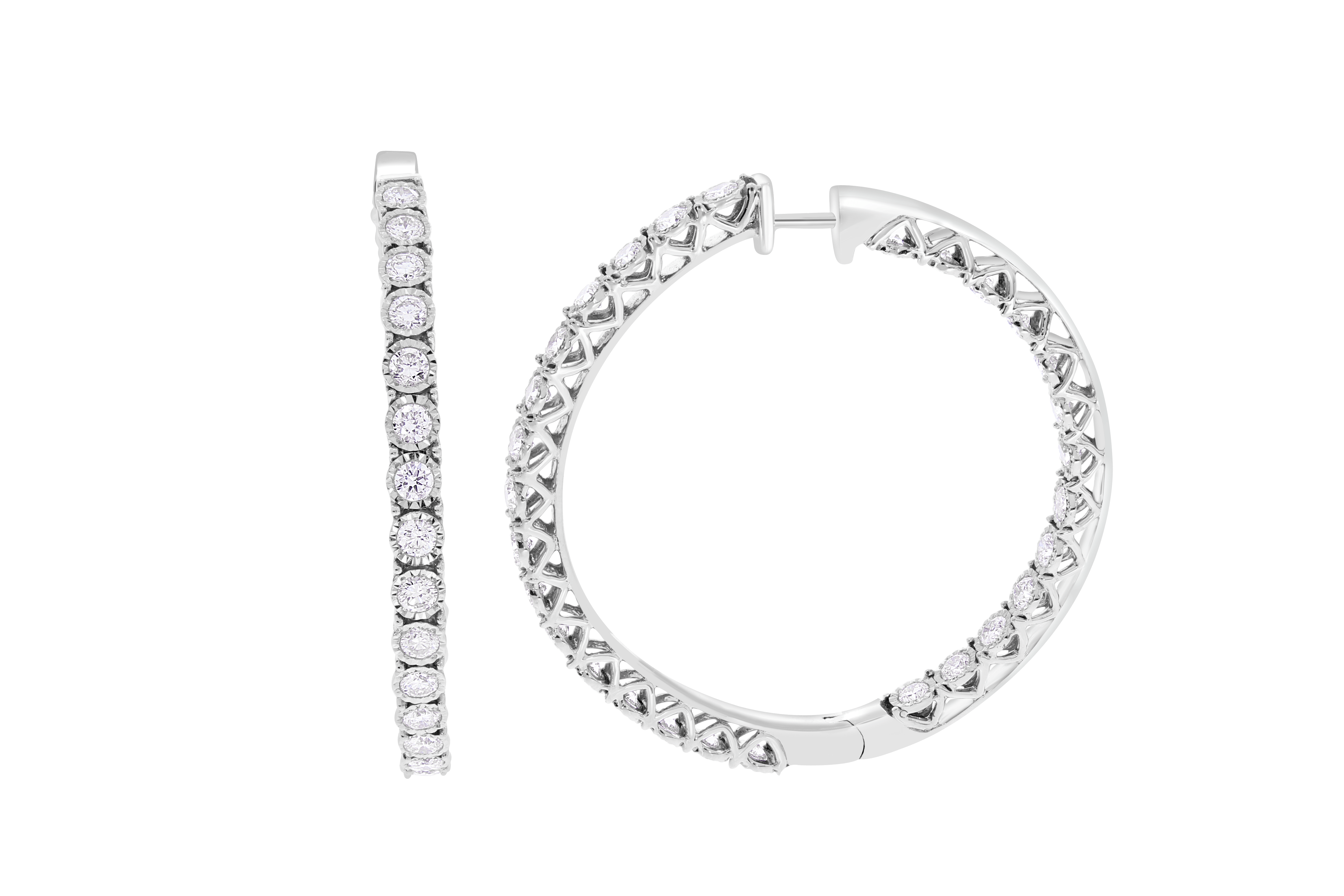 RUBOVER STYLE TWIST DIAMOND HOOPS