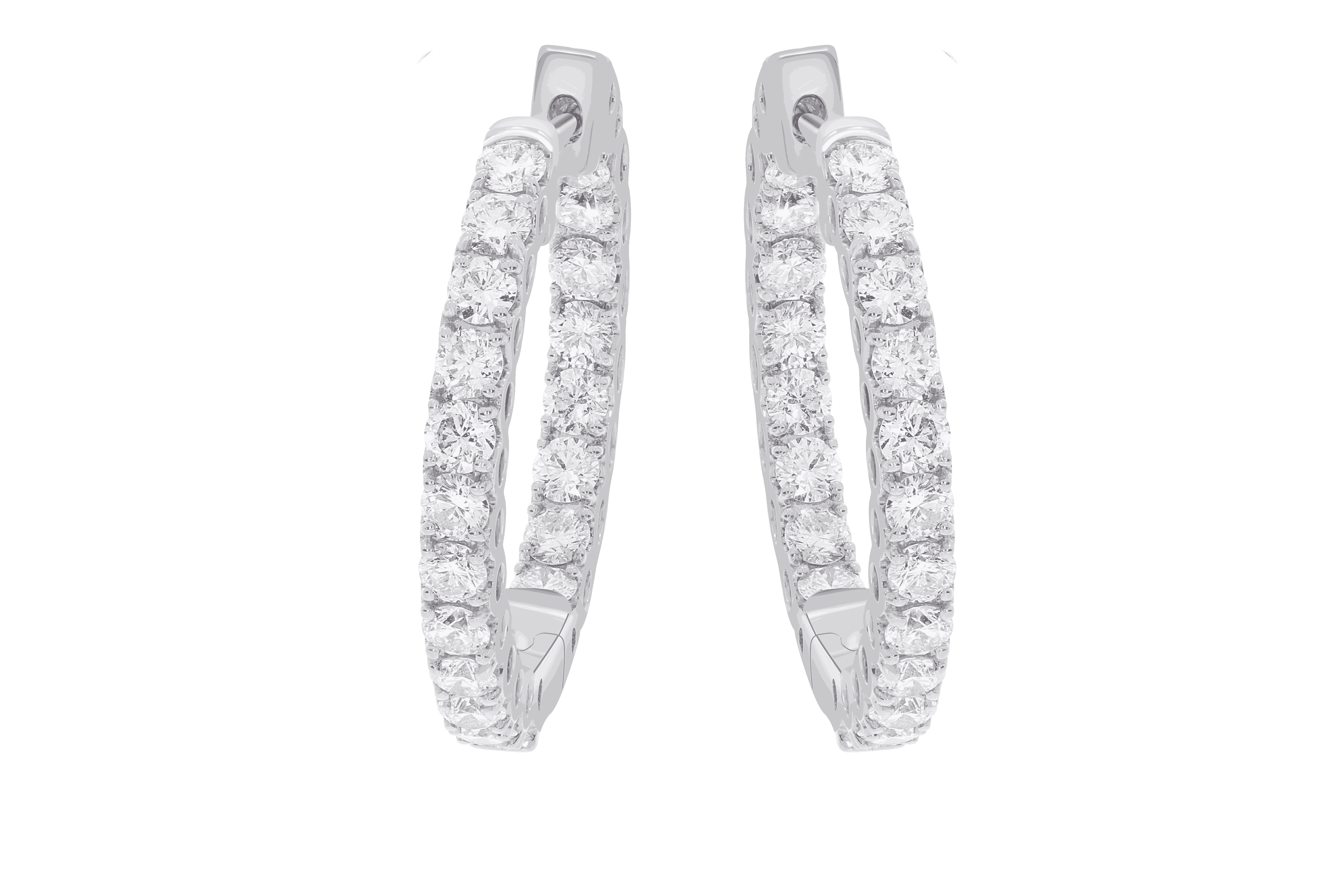 STUNNING TWIST DIAMOND HOOPS