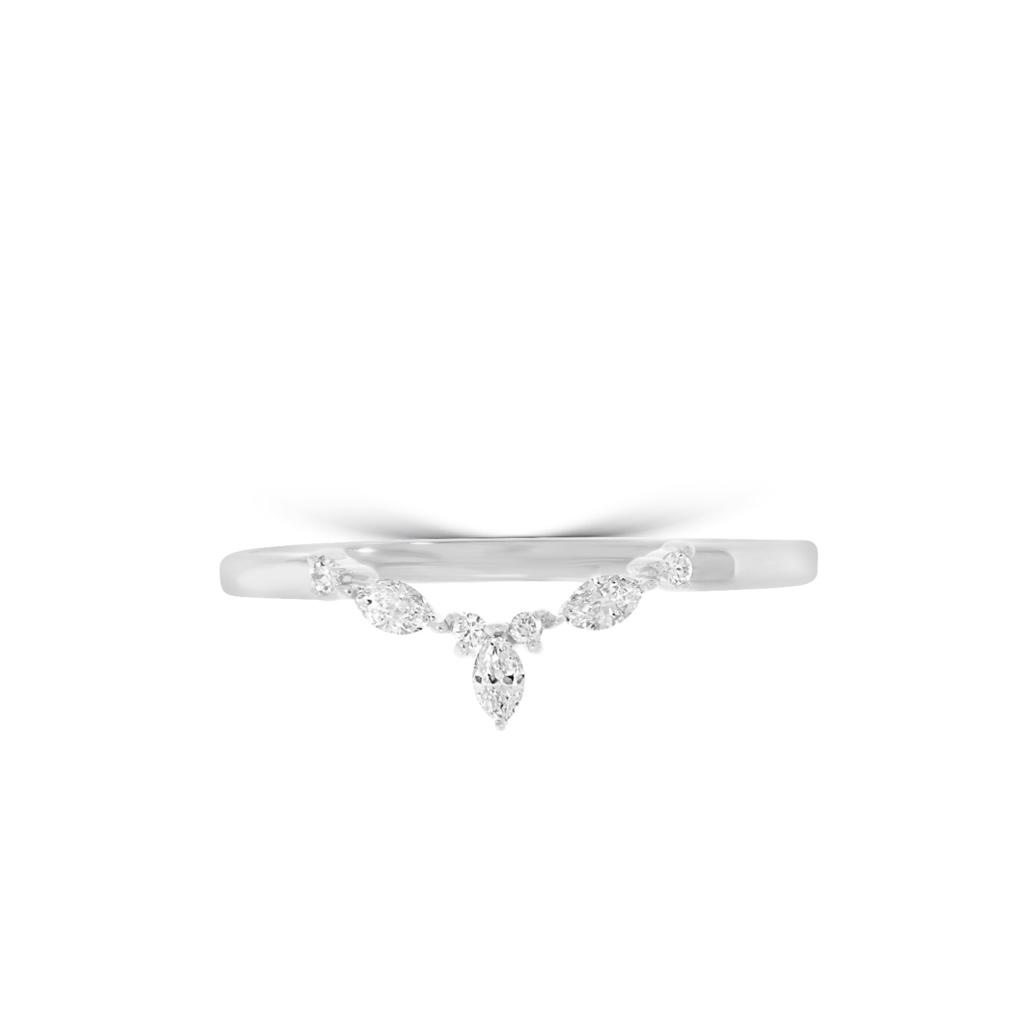 Wishbone Style Women's Diamond Wedding Ring | WED043
