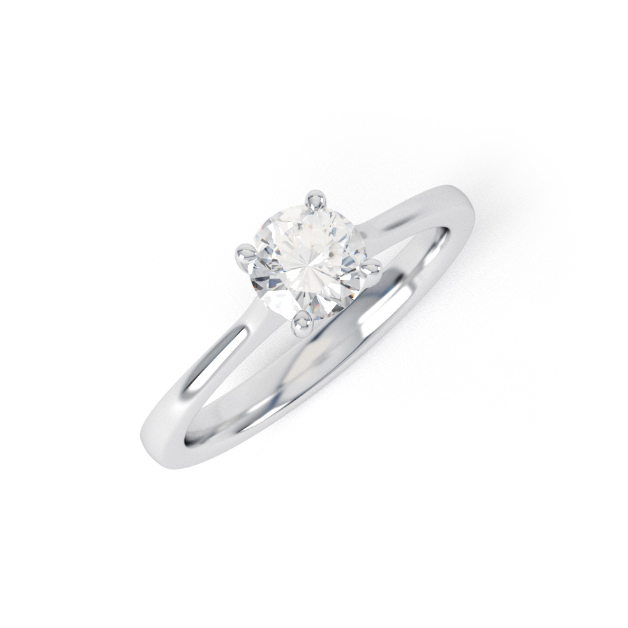 GIANNA | Petite Four Claw Solitaire Engagement Ring