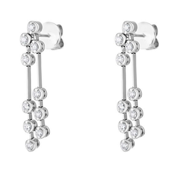 Diamond Drop Earrings | Round Cut | D_S016