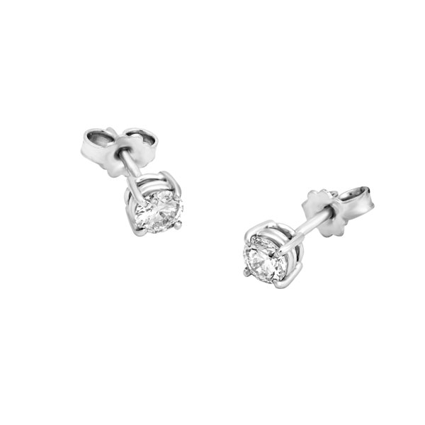 Diamond Earrings | Round Cut Stud | D_S021