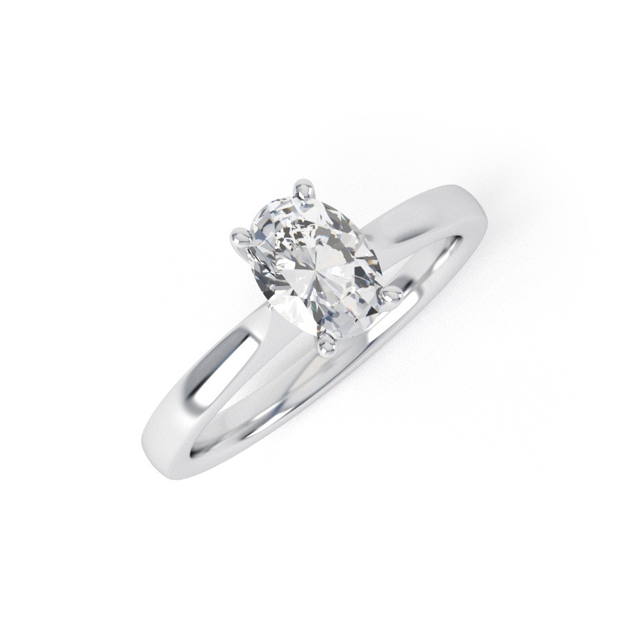 JOY | High Set Oval Diamond Engagement Ring