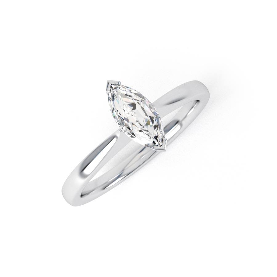 EVIE | Knife Edge Petite Marquise shape Engagement Ring
