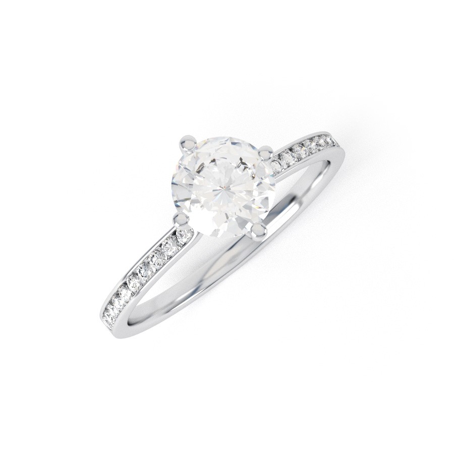 NINA | Rounded Cut Diamond Engagement Ring