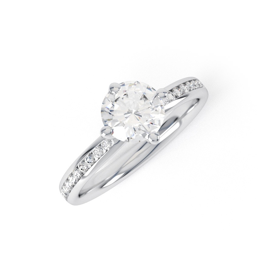 KINLEY | NEW Channel shoulder Set Engagement Ring