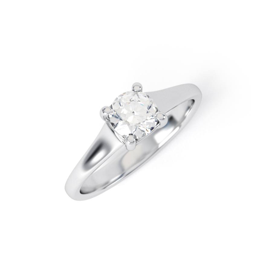 CHARLIE | Wide Tapering Up Four Claw Set Ring