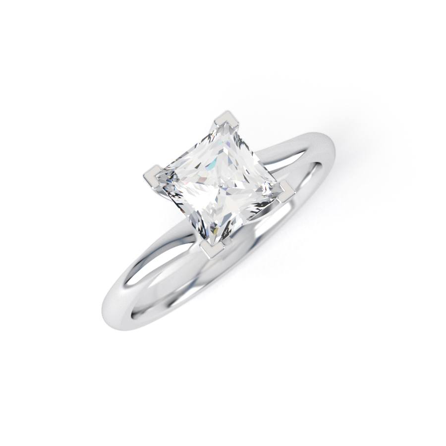 DANNI | Princess Cut Twist Style Engagement Ring