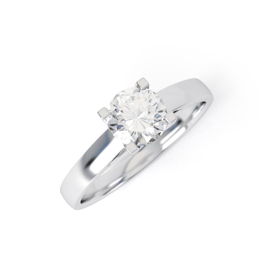 ISLA | Wide Band Solitaire Diamond Ring