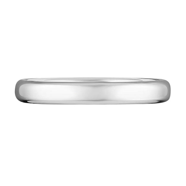Court Shaped Plain Wedding Band | WED001