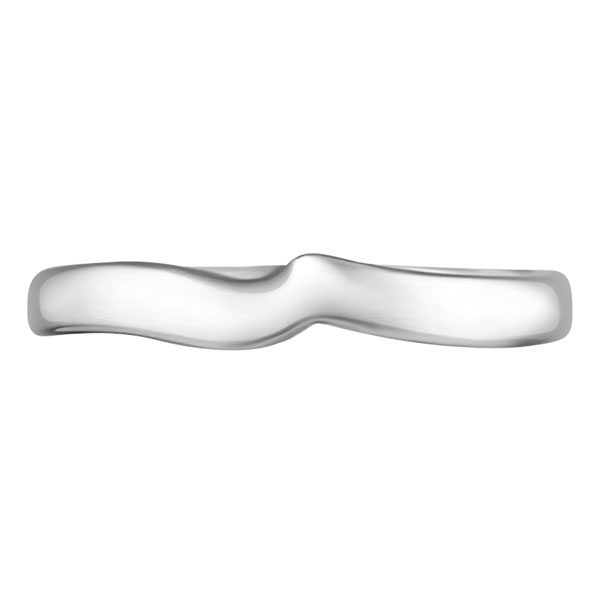 Twist Shaped Plain Wedding Band | WED009