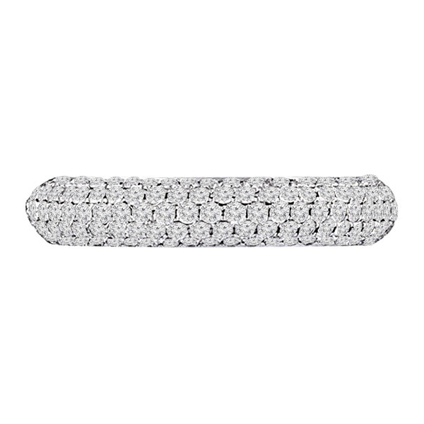 5 Rows of Round Cut Diamond Wedding Band | WED017