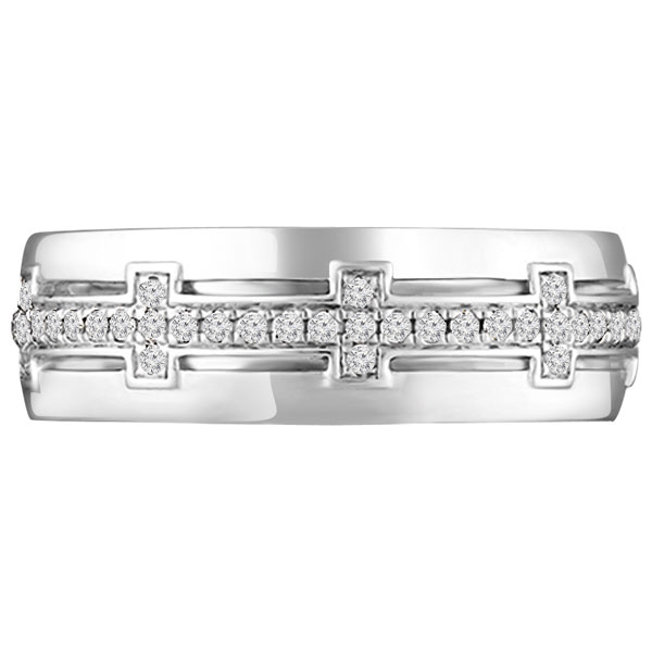 Cut Out Diamond Wedding Band | WED026